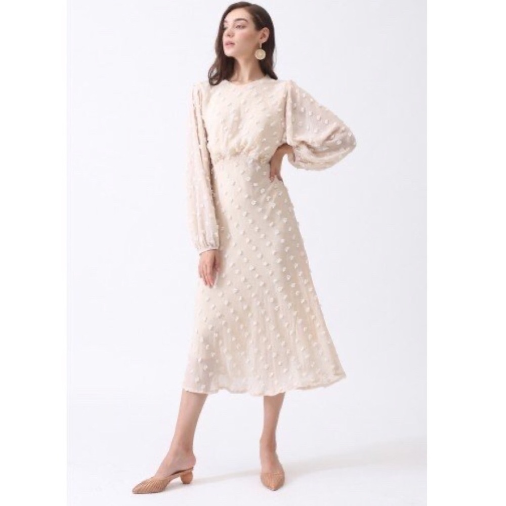 Chicwish Cotton Candy Maxi Dress in Cream